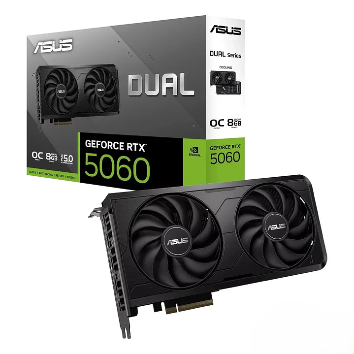 Tarjeta de Video ASUS GeForce RTX 5060 Dual OC 8GB GDDR7 1