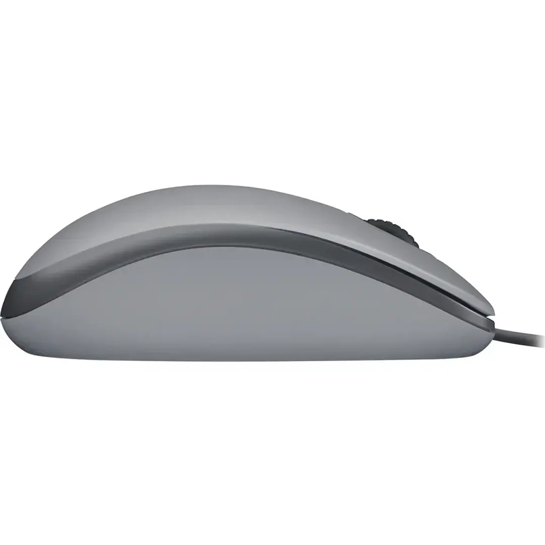 Mouse Logitech M110 Plateado con cable USB-A y clic silencioso 2
