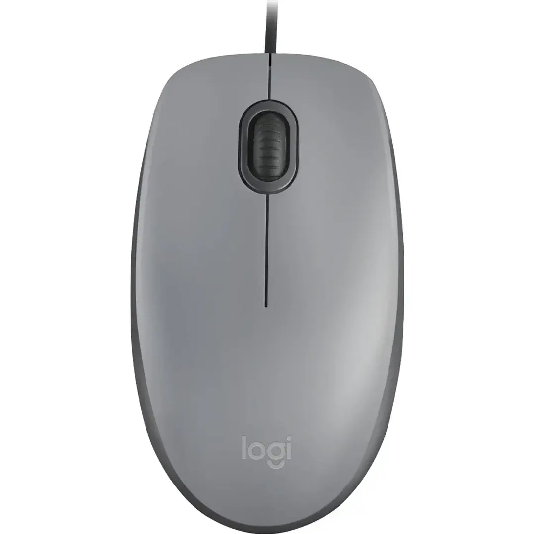 Mouse Logitech M110 Plateado con cable USB-A y clic silencioso 4