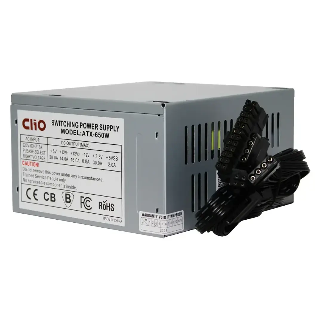 Fuente de Poder Clio 650W Sin Certificación No Modular 3