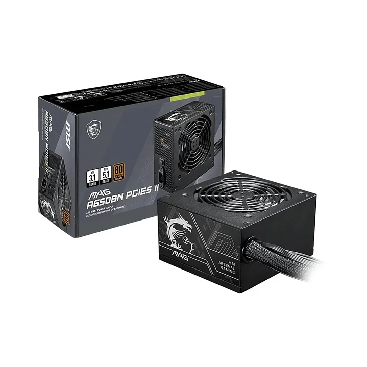 Fuente de Poder | MSI MAG A650BN PCIE5 III | 650W | 80 PLUS Bronze 1