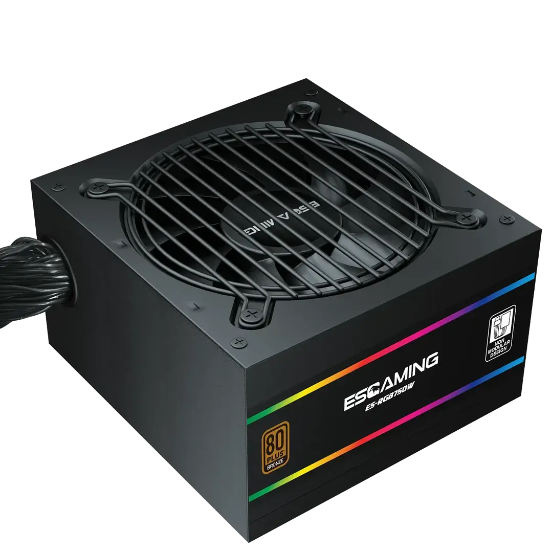 Fuente de Poder EsGaming ES-RGB750W 750W 80 Plus Bronce No Modular 2