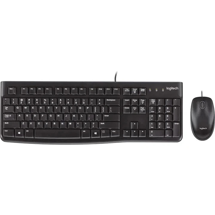 Combo Teclado y Mouse Logitech MK120 USB Alámbrico para Oficina 2