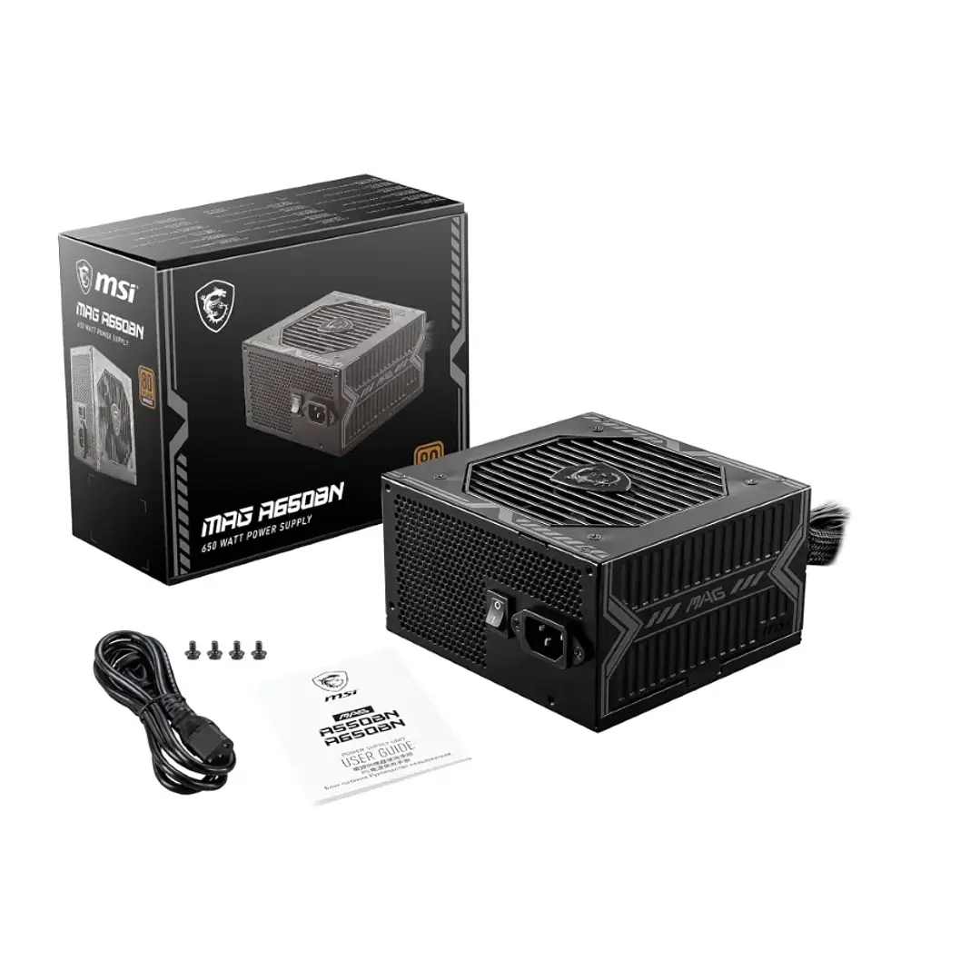 Fuente de Poder MSI MAG A650BN 650W 80 Plus Bronze No Modular 1