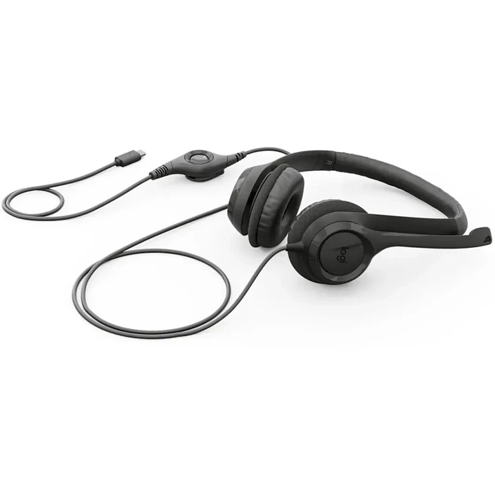 Audífonos Logitech H390 USB-C Negro con micrófono y control en cable 2