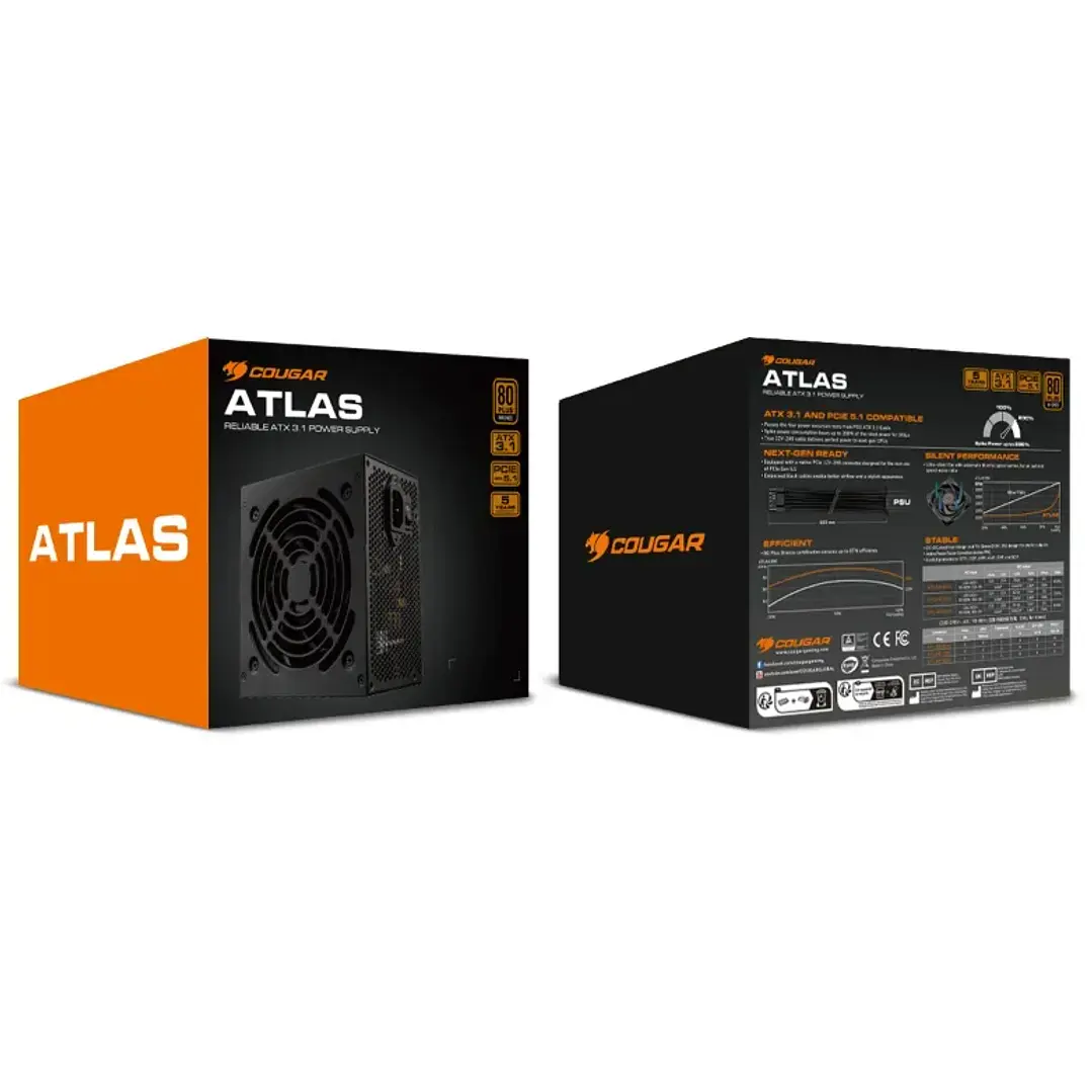 Fuente de Poder | Cougar ATLAS 750 | 750W | 80 PLUS Bronze 1