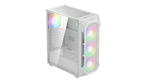 Gabinete | Gamdias Aura GC1 Elite ARGB WH | ATX | Blanco con 4 ventiladores ARGB