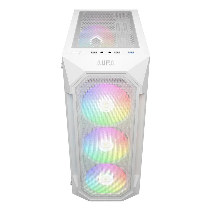 Gabinete | Gamdias Aura GC1 Elite ARGB WH | ATX | Blanco con 4 ventiladores ARGB 3