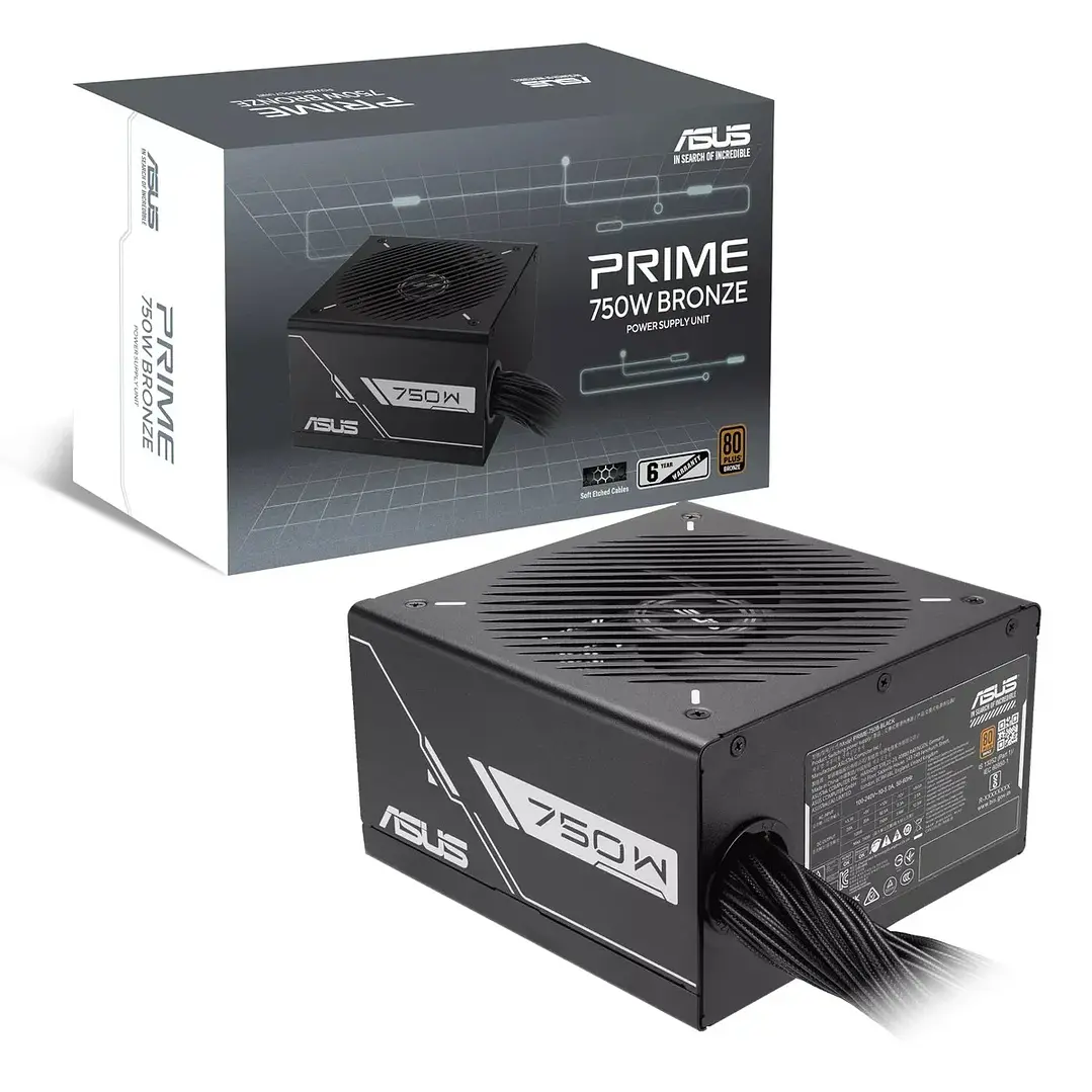 Fuente de Poder | ASUS Prime 750B Black | 750W | 80 Plus Bronze 1