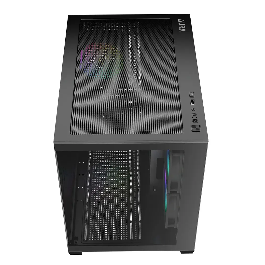 Gabinete | Gamdias Aura GC10M V2 ARGB | m-ATX | 3 ventiladores ARGB 3