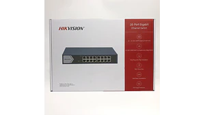 Switch Gigabit 16 Puertos | Hikvision DS-3E0516-E(C) | Rackeable Metálico