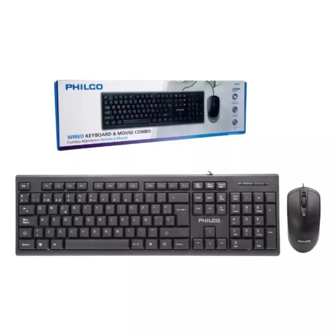 Kit Teclado y Mouse | K4500 | USB alámbrico | Sensor óptico 1200 DPI 1