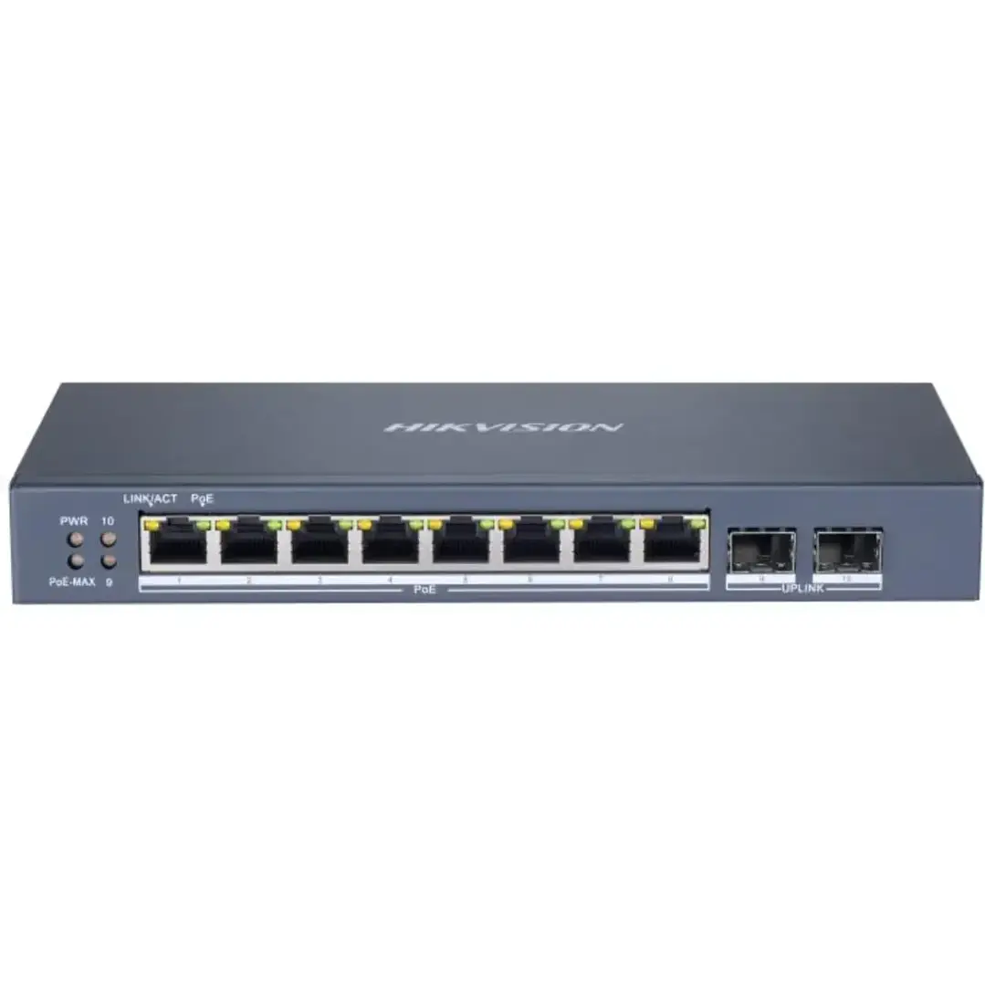 Switch PoE Gigabit | DS-3E1510P-SI | 8 puertos PoE | 2 puertos SFP 1