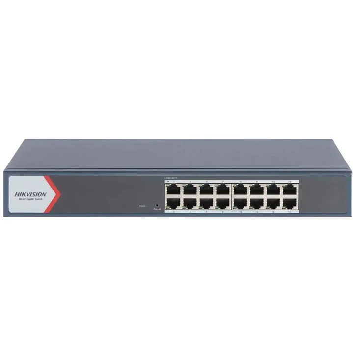 Switch administrable | Hikvision DS-3E1516-EI(O-STD)V3 | 16 puertos Gigabit | Rack 1U 1
