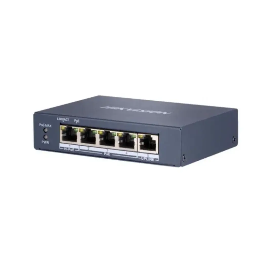 Switch | Hikvision DS-3E0505HP-E | 5 puertos Gigabit | PoE 60 W 1