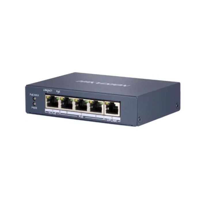 Switch | Hikvision DS-3E0505HP-E | 5 puertos Gigabit | PoE 60 W 1