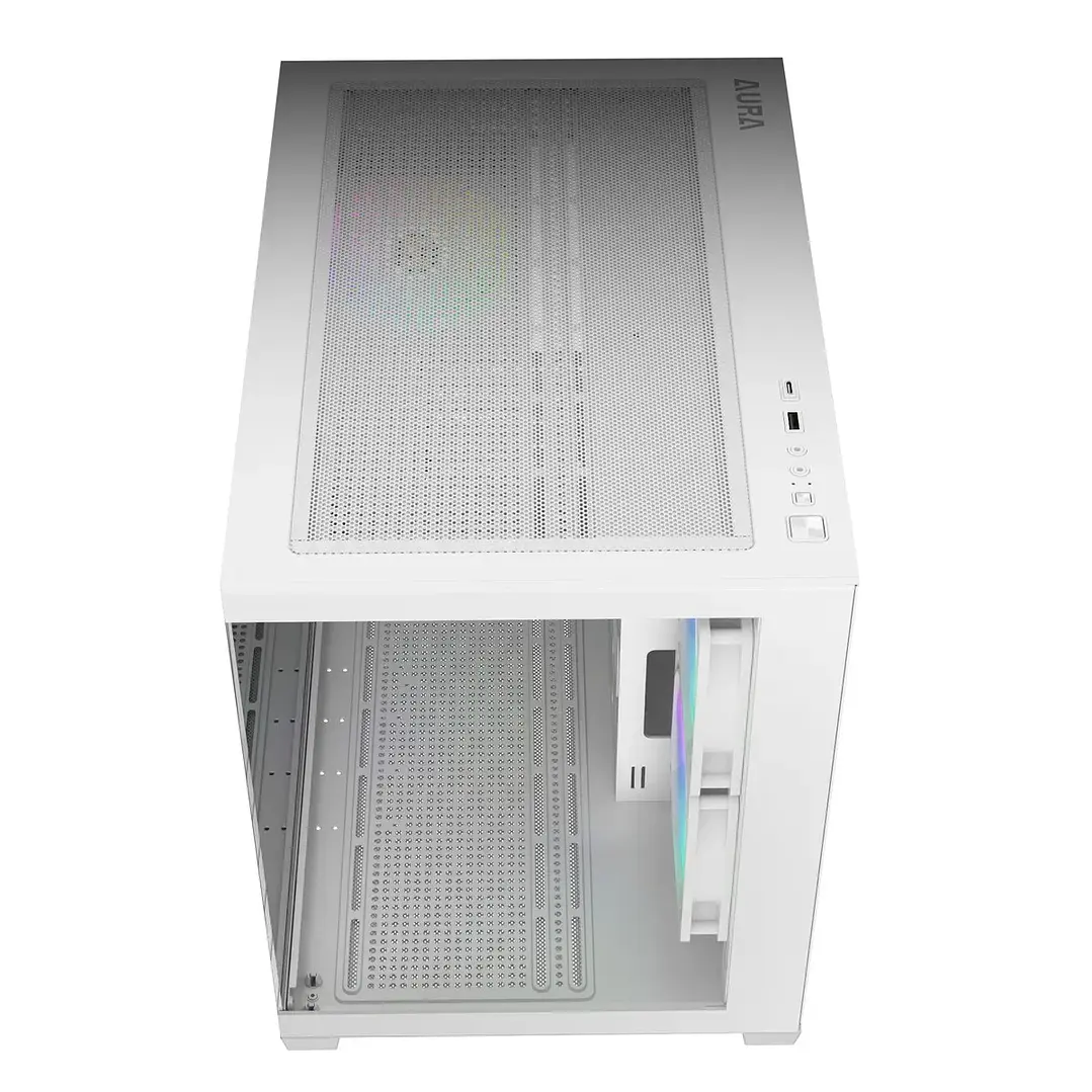 Gabinete | Gamdias Aura GC10M V2 WH ARGB | Micro-ATX | 3 ventiladores ARGB 2