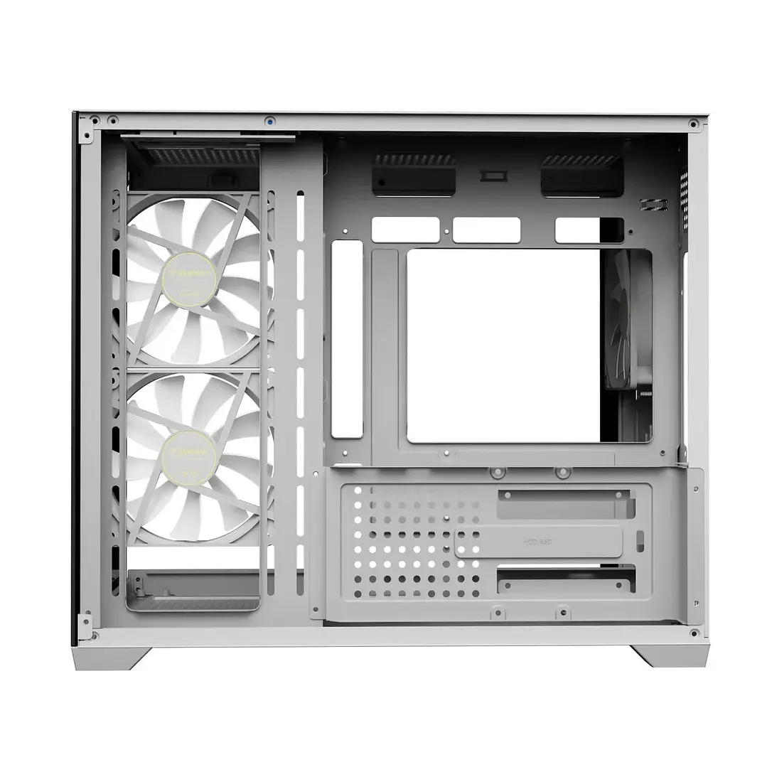 Gabinete | Gamdias Aura GC10M V2 WH ARGB | Micro-ATX | 3 ventiladores ARGB 5