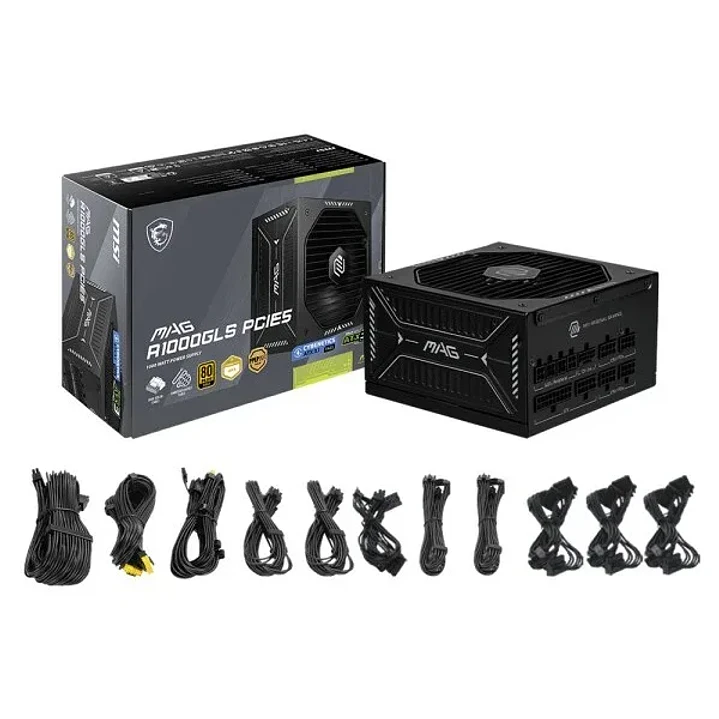 Fuente de Poder | MSI MAG A1000GLS PCIE5 | 1000W | 80 PLUS Gold 1