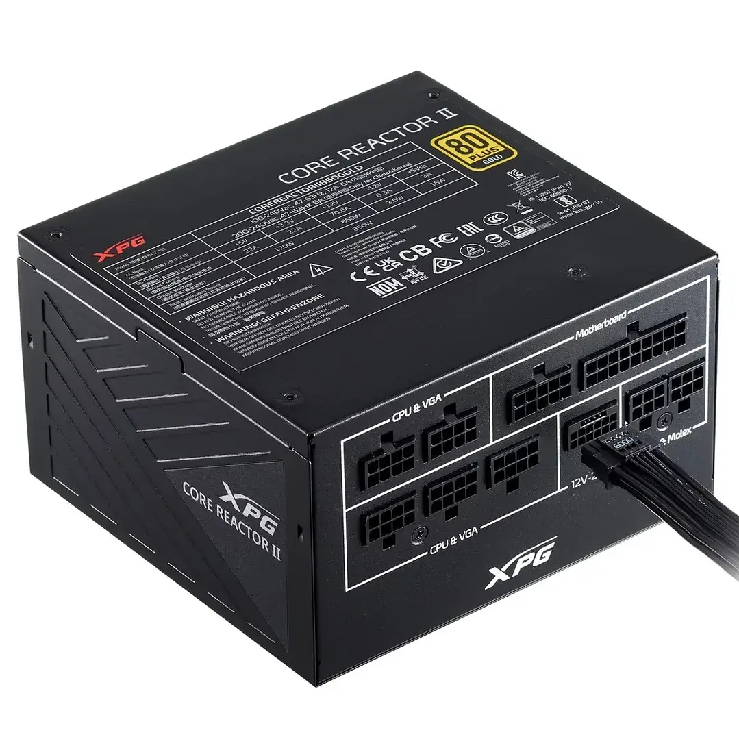 Fuente de Poder | XPG Core Reactor II 1200G | 1200W | 80 Plus Gold 4