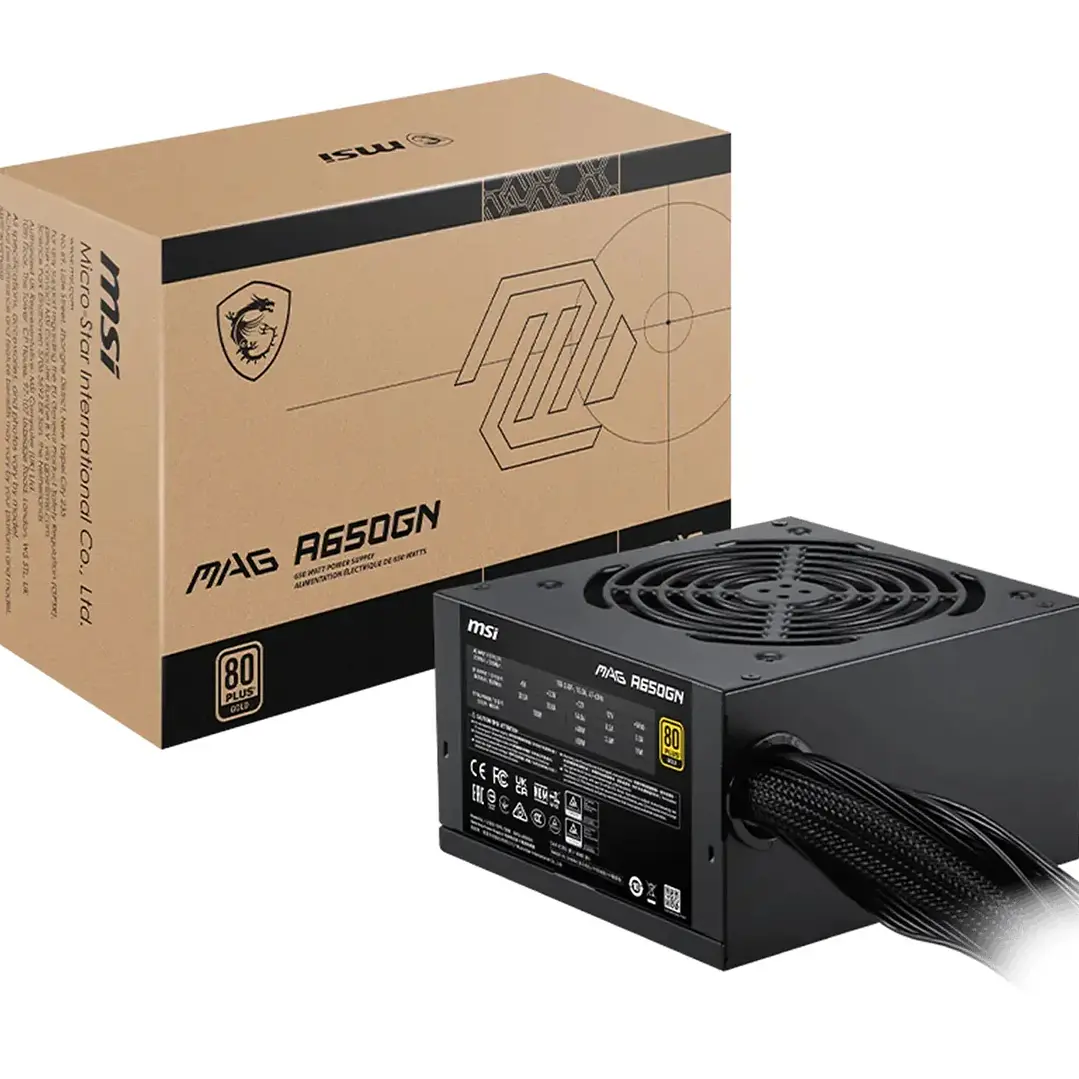 Fuente de Poder | MSI MAG A650GN II | 650W | 80 Plus Gold 1