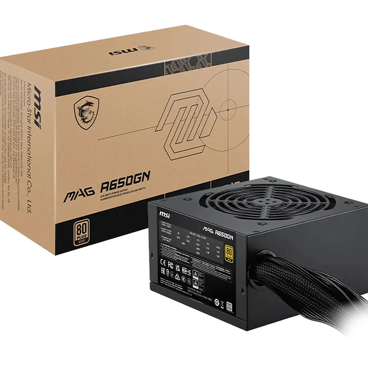 Fuente de Poder | MSI MAG A650GN II | 650W | 80 Plus Gold 1