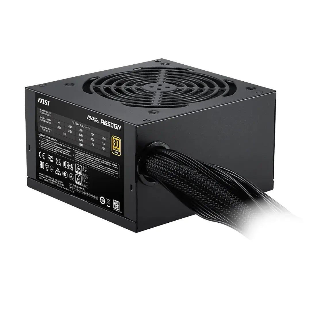 Fuente de Poder | MSI MAG A650GN II | 650W | 80 Plus Gold 3