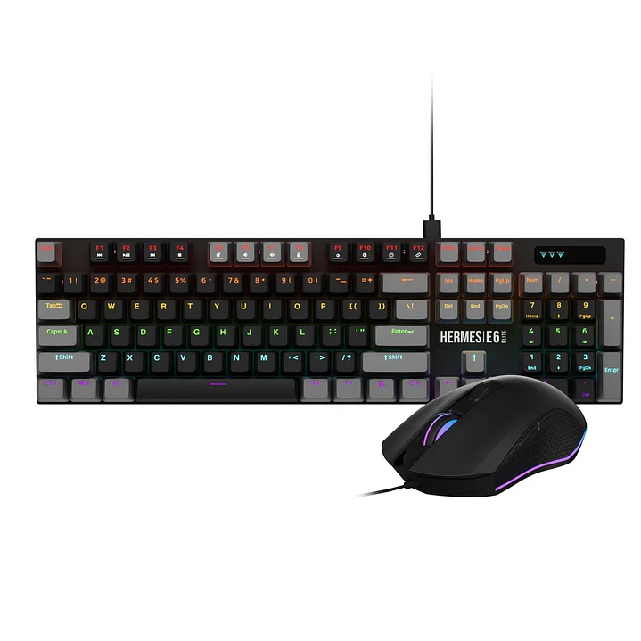 Teclado y Mouse | Gamdias Hermes E6 Elite | Mecánico Brown RGB 1
