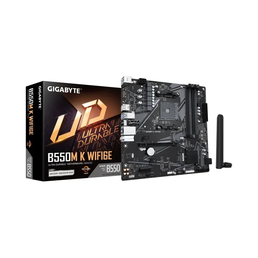 Placa Madre | Gigabyte B550M K WIFI6E | AM4 | AMD B550 | 4x DDR4/Wi‑Fi 6E
