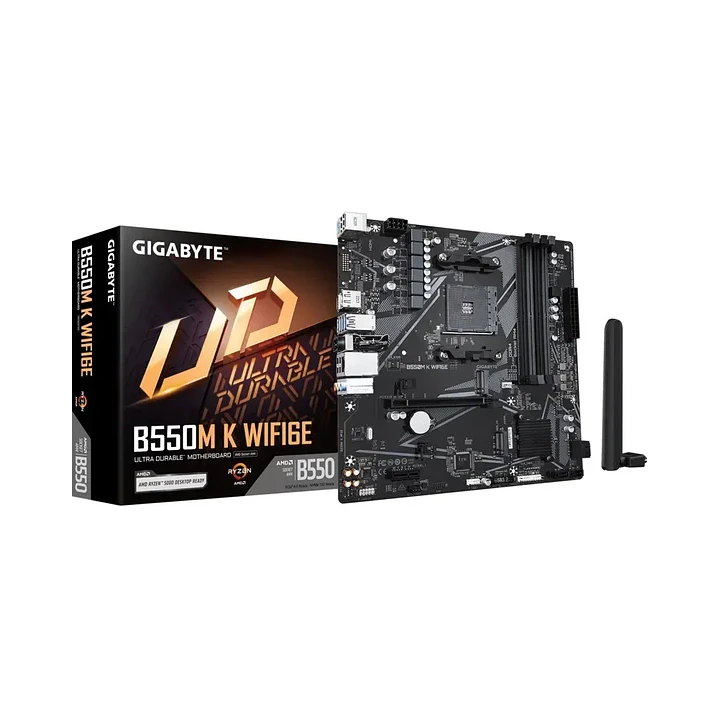 Placa Madre | Gigabyte B550M K WIFI6E | AM4 | AMD B550 | 4x DDR4/Wi‑Fi 6E 1