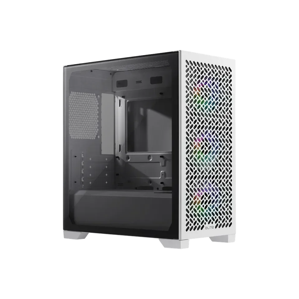 Gabinete | Cooler Master Elite 302 | m-ATX | Blanco con 3 ventiladores ARGB