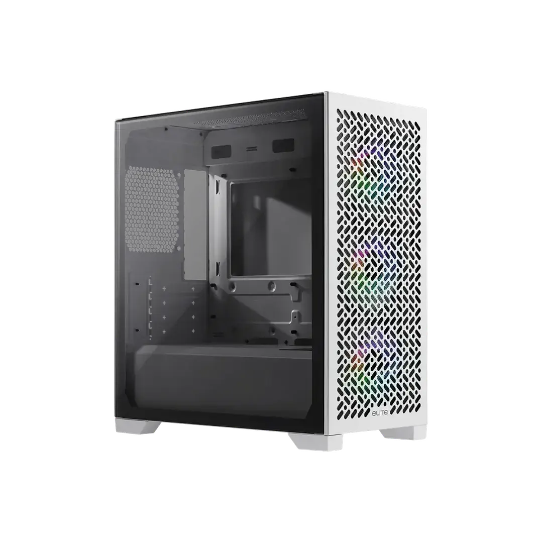 Gabinete | Cooler Master Elite 302 | m-ATX | Blanco con 3 ventiladores ARGB 1