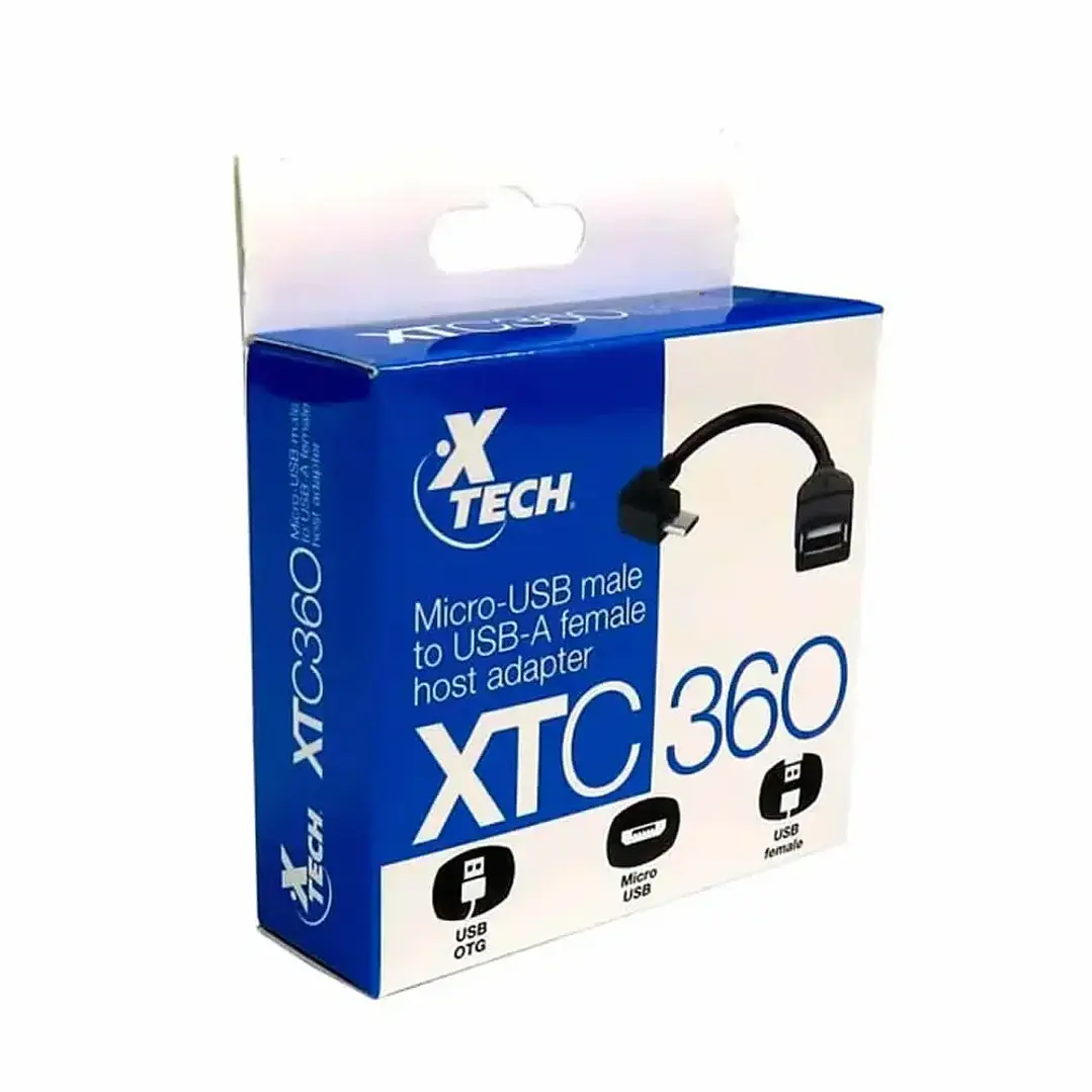 Adaptador OTG | Xtech XTC-360 | Micro-USB macho a USB-A hembra | 13,5 cm 1