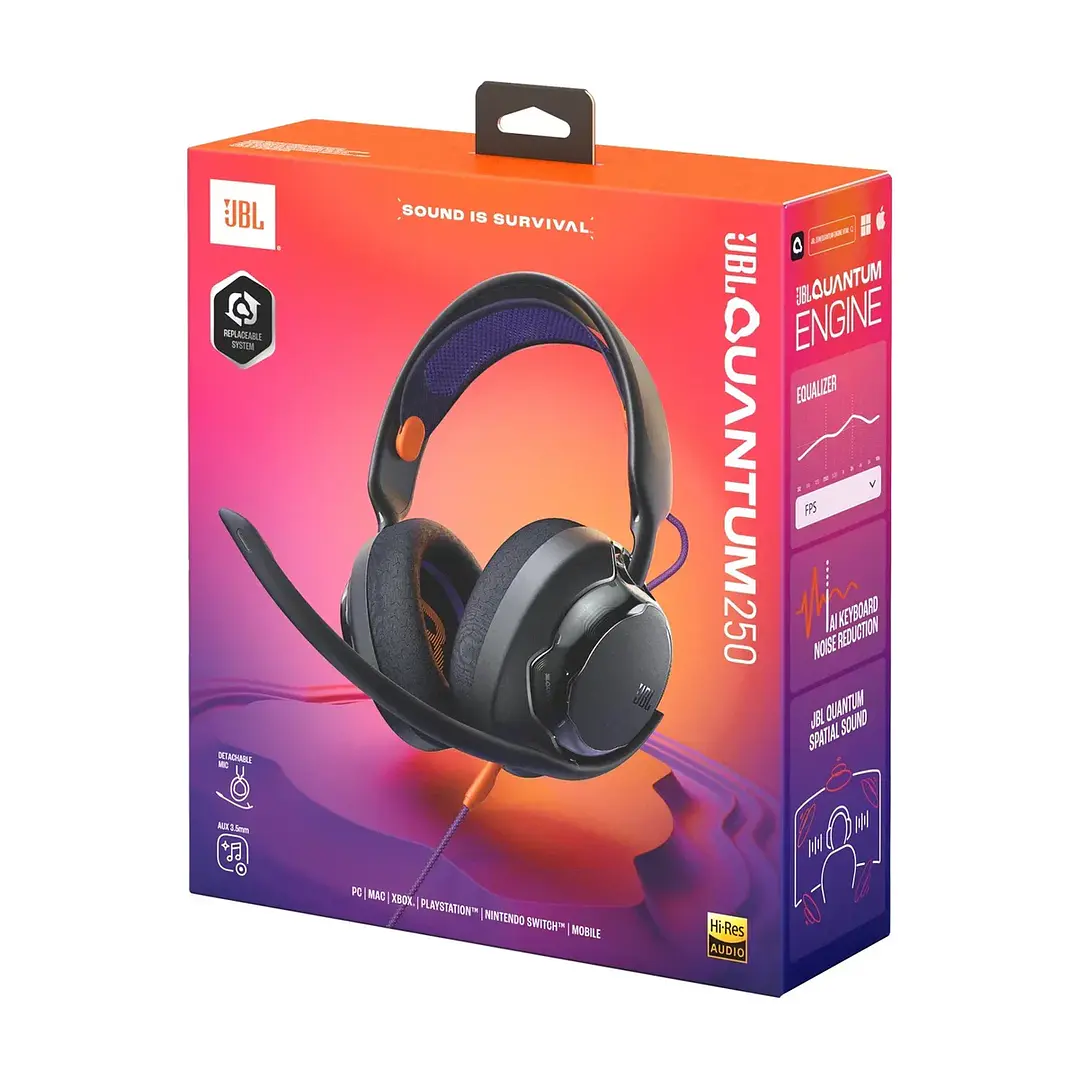 Audífonos Gamer | JBL Quantum 250 | Over Ear 3.5 mm 1