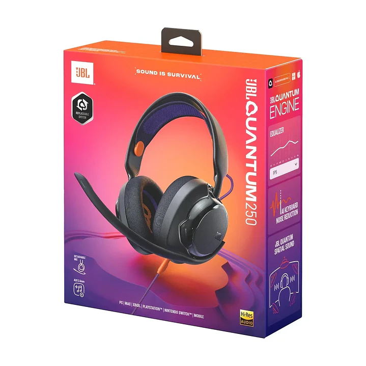 Audífonos Gamer | JBL Quantum 250 | Over Ear 3.5 mm 1