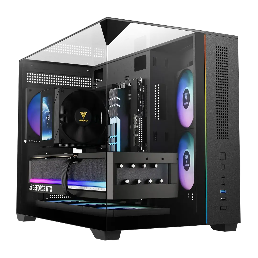 Gabinete | Gamdias Atlas M3M | Micro-ATX | 3 ventiladores ARGB 1