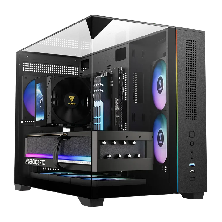 Gabinete | Gamdias Atlas M3M | Micro-ATX | 3 ventiladores ARGB 1