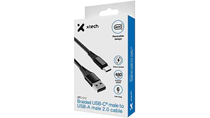 Cable USB-A a USB-C Xtech XTC-512 | 1,8 m | Trenzado de nylon