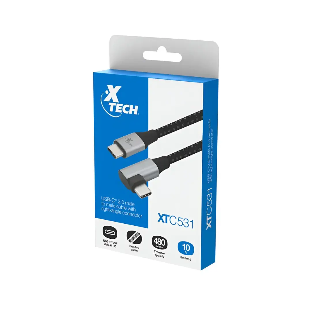 Cable adaptador | Xtech XTC-531 | USB-C a USB-C | 3,04 m 1