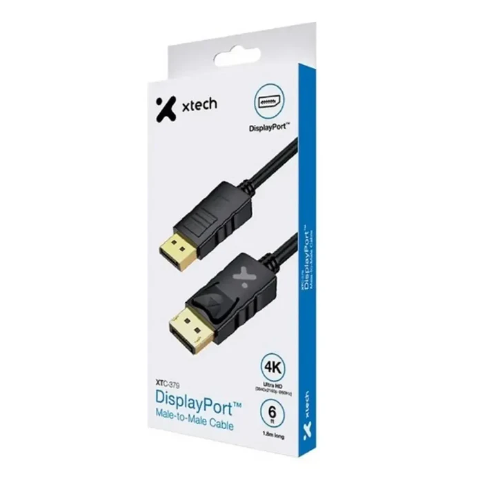 Cable DisplayPort | Xtech XTC-379 | 4K a 60Hz | 1.8 m 1