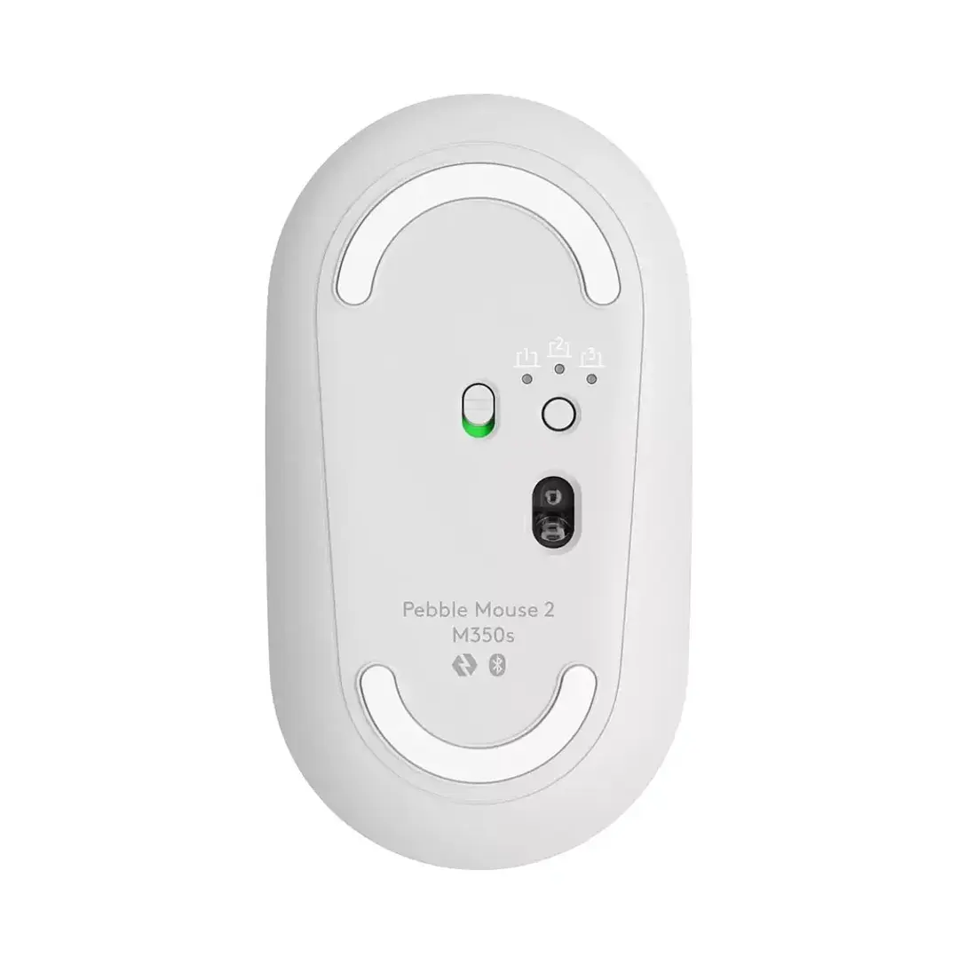 Mouse | Logitech Pebble Mouse 2 M350s Blanco | Bluetooth silencioso 3