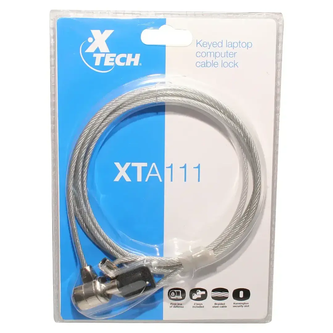 Candado de Notebook | Xtech XTA-111 | Cable 1,8 m | 2 llaves 1
