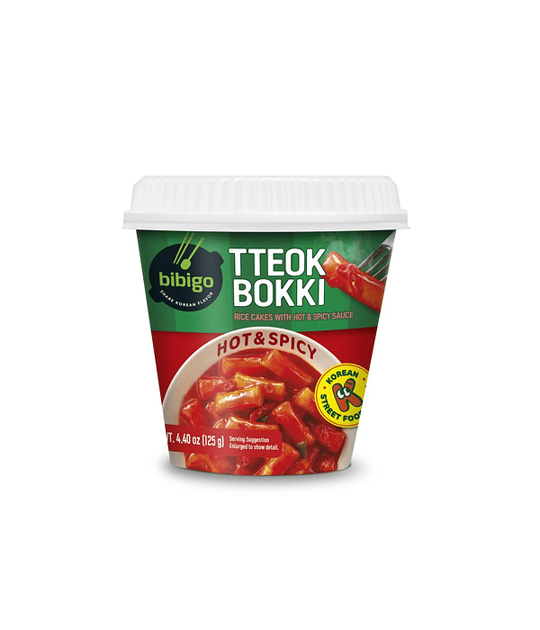 Tteokbokki sabor picante vaso