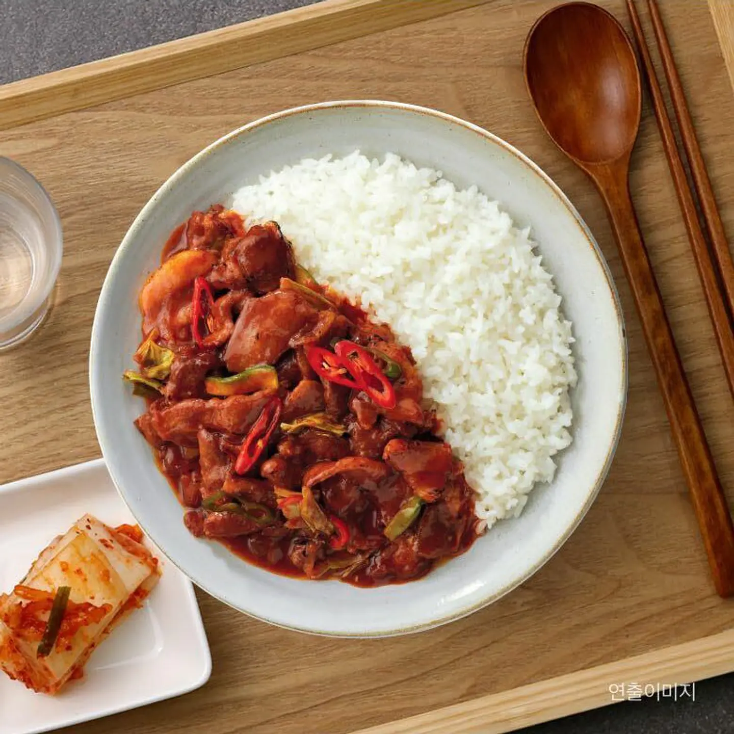 Arroz con cerdo picante jeyuk 4