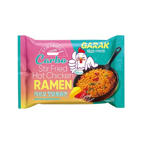 Garak ramen carbonara y pollo picante (Bolsa)