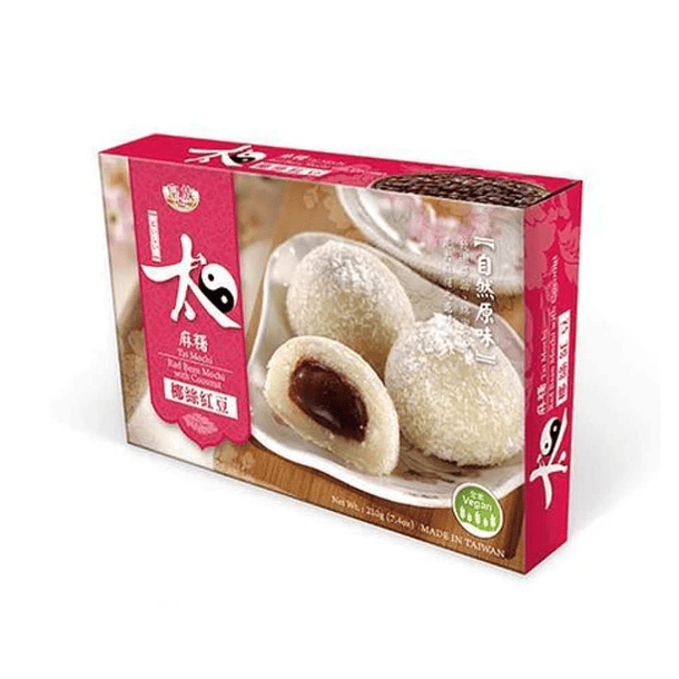 Tai mochi vegano relleno de poroto rojo . 