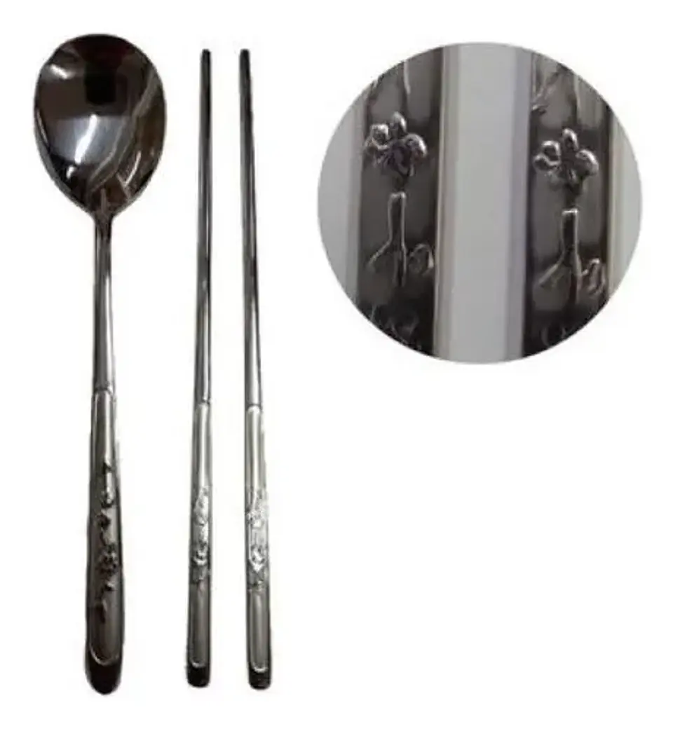 Palillos + Cuchara (Acero Inoxidable)  1