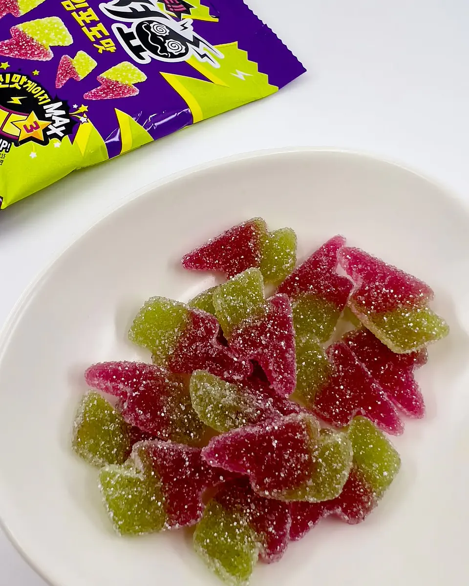 Gomitas ácidas sabor uva y lima 3