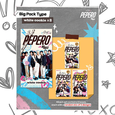 Pepero x Stray Kids - White Cookie (Grande)