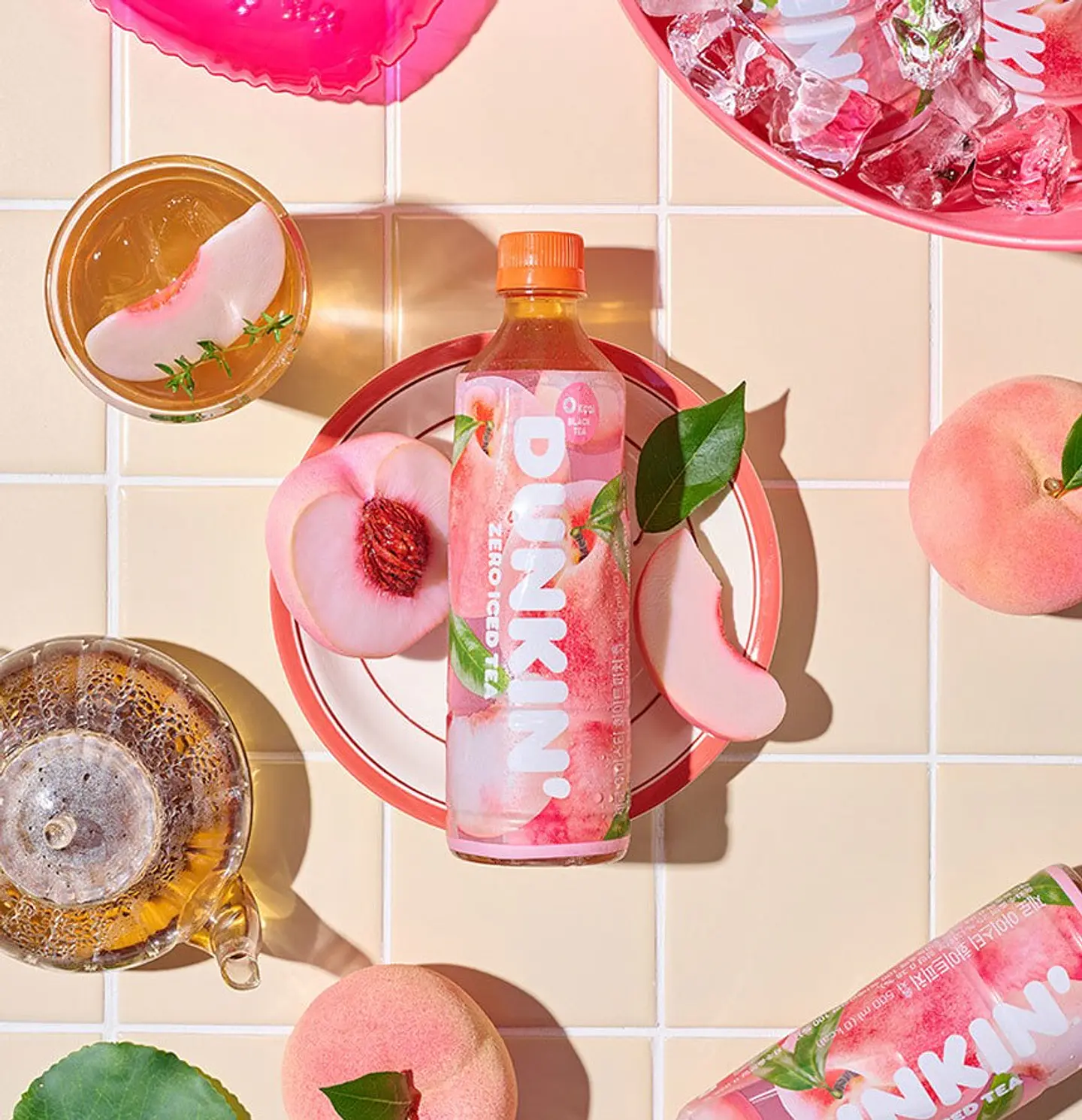 Dunkin' Zero Iced Tea durazno blanco 3